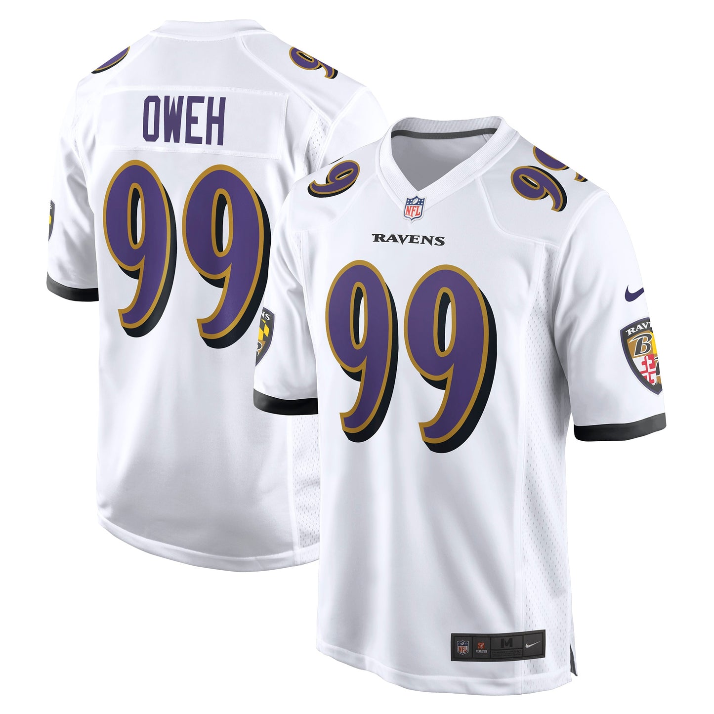 Odafe Oweh Baltimore Ravens Nike Game Jersey - White