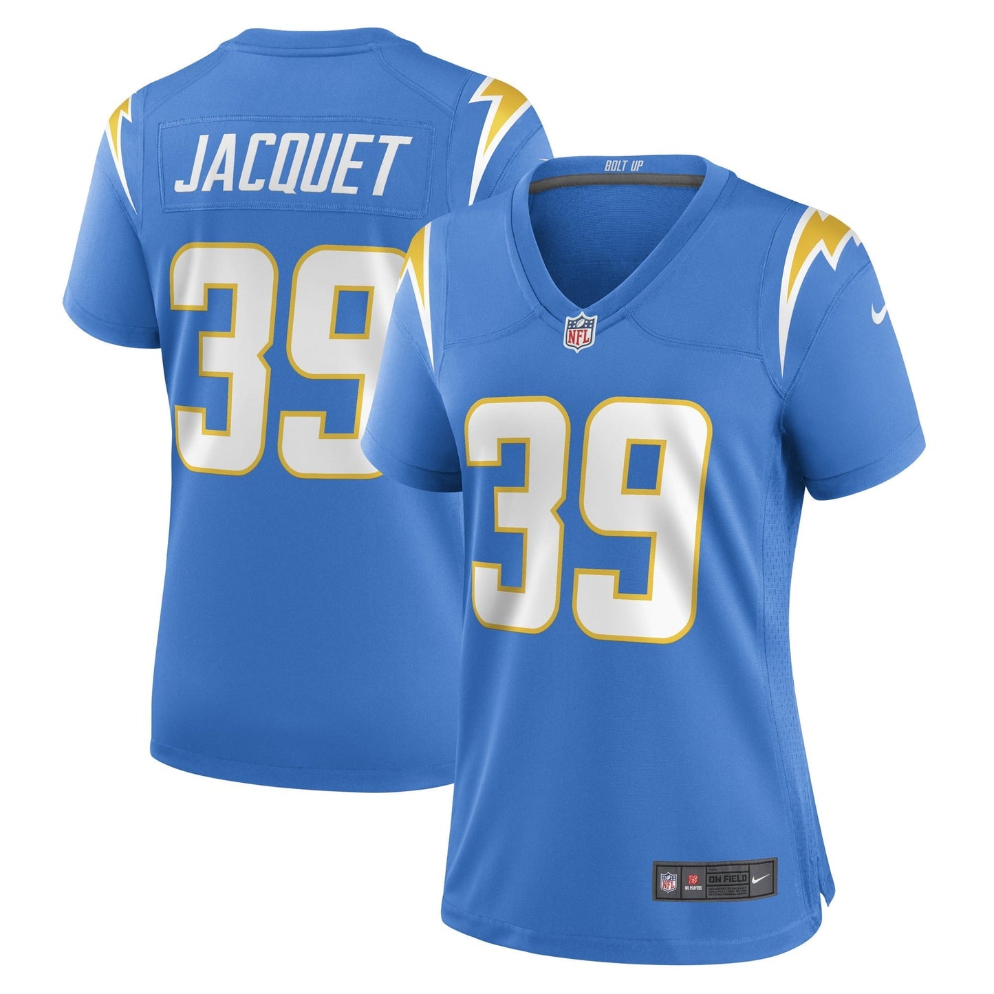 Women's Nike Michael Jacquet Powder Blue Los Angeles Chargers Game Player Jersey