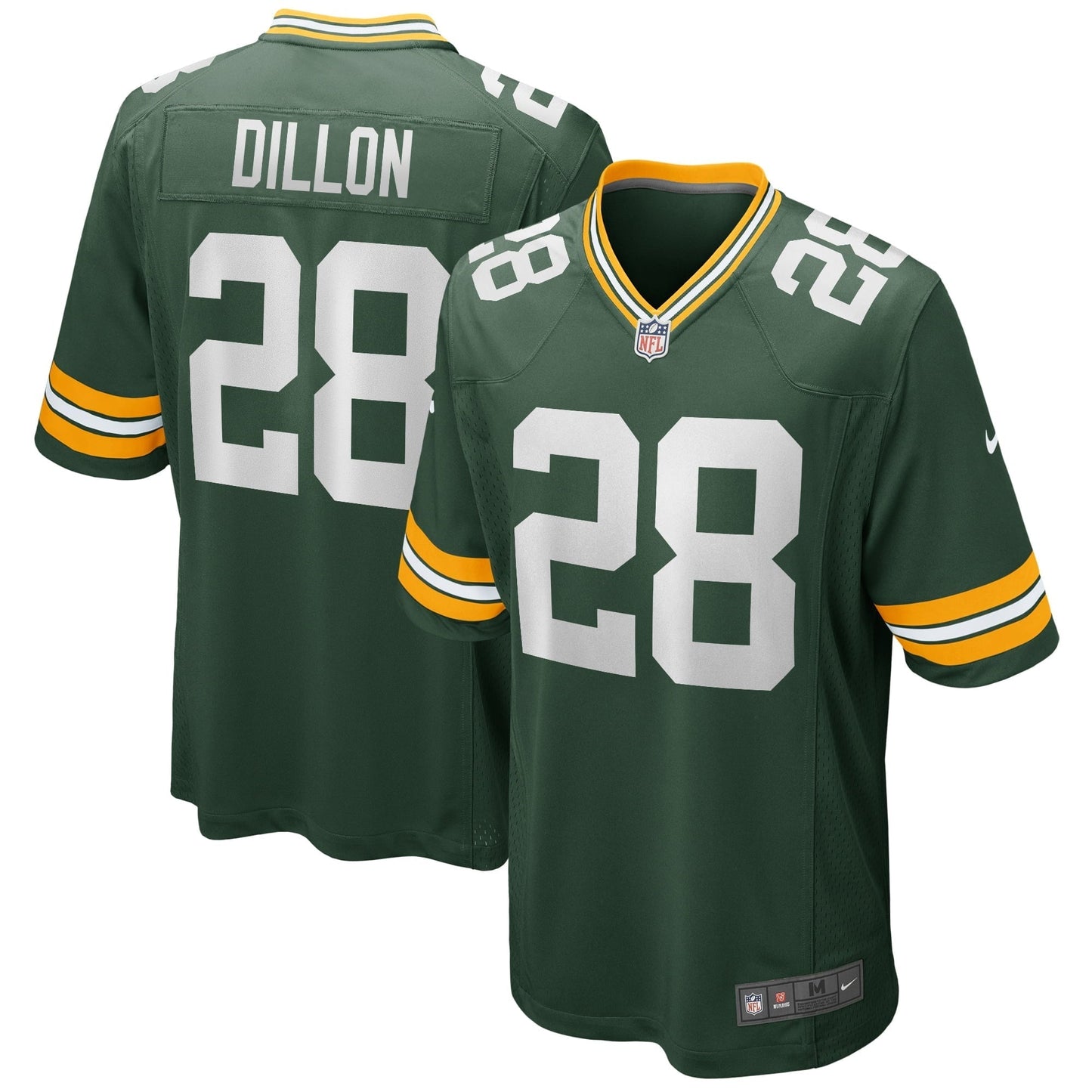 Men's Nike AJ Dillon Green Green Bay Packers Game Player Jersey
