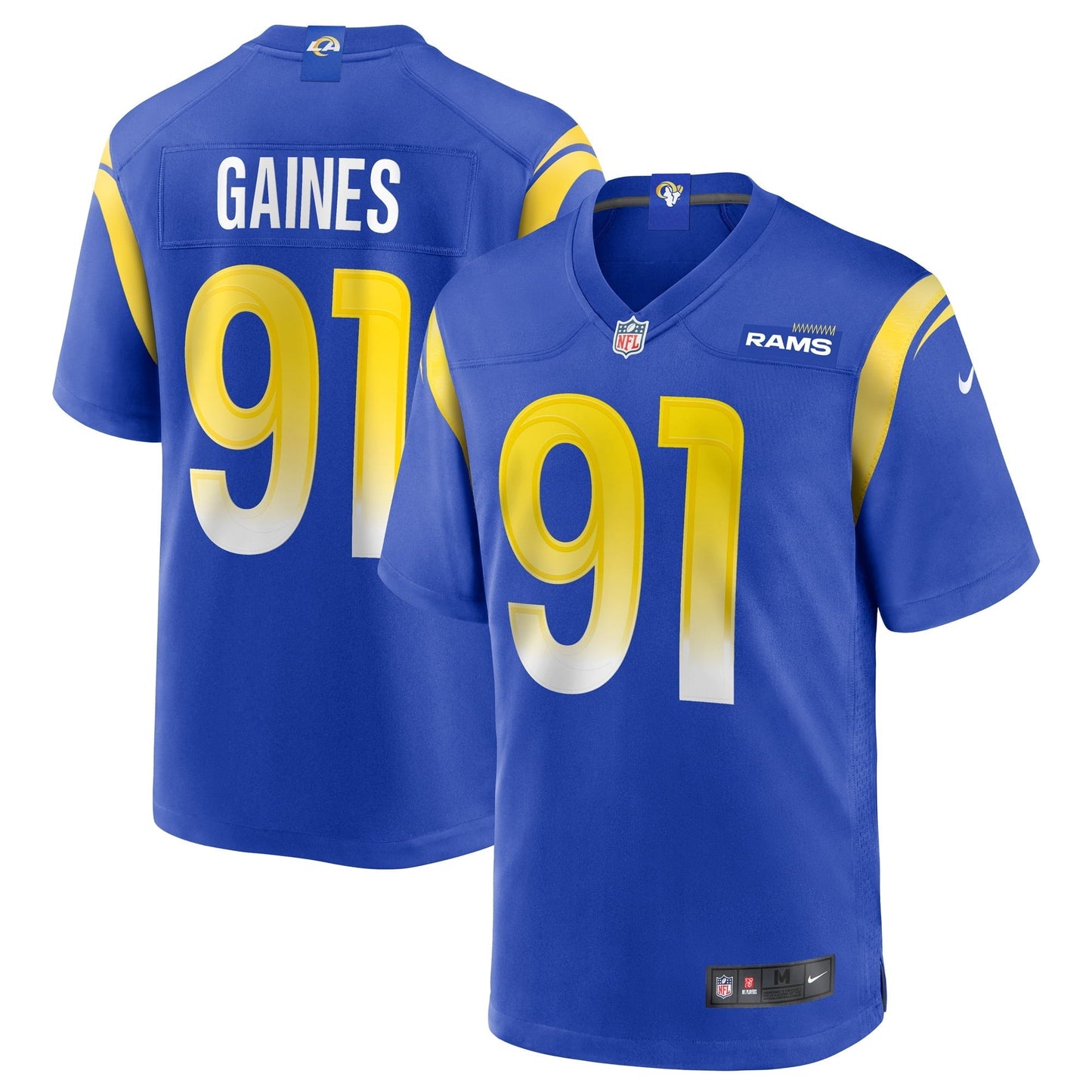 Men's Nike Greg Gaines Royal Los Angeles Rams Game Jersey