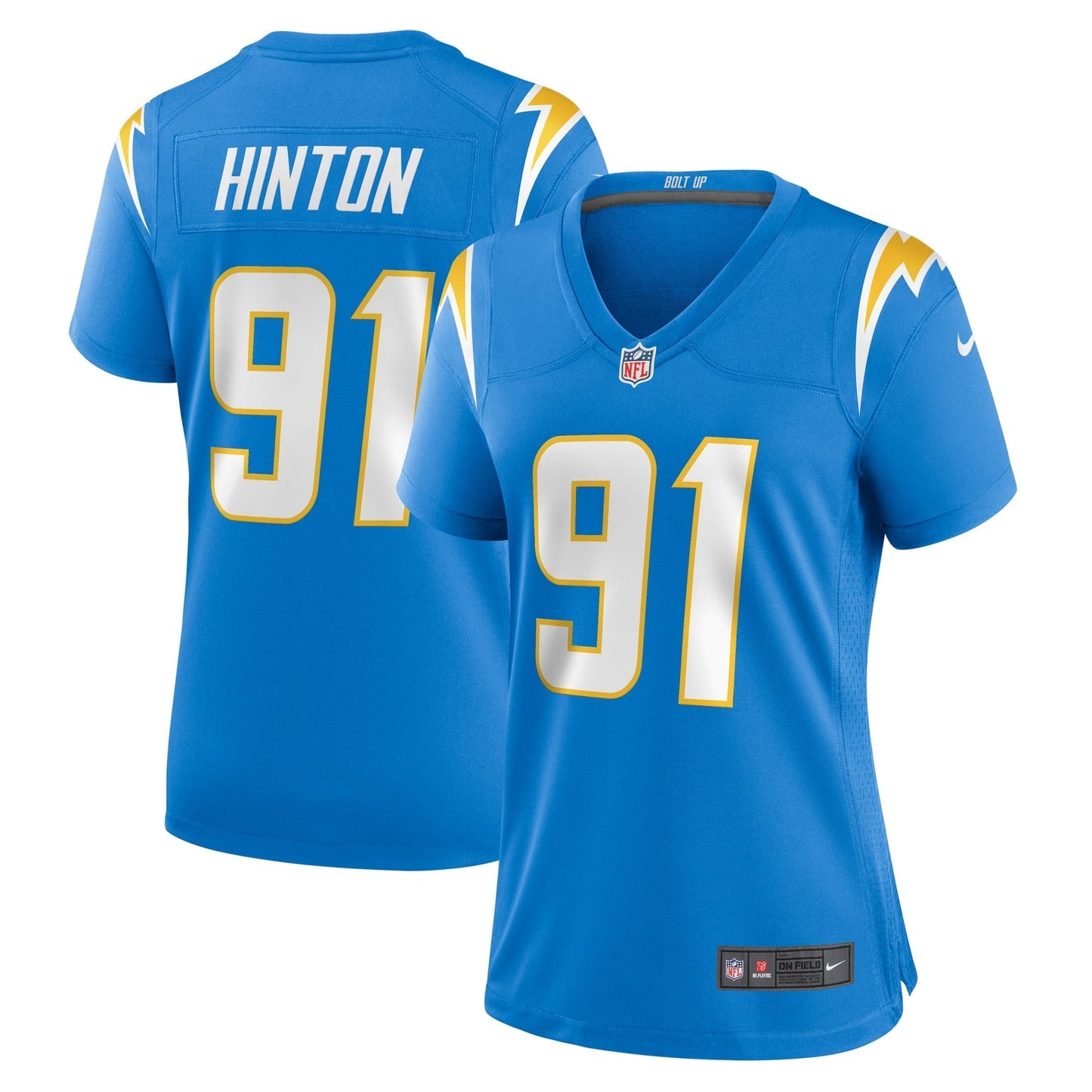 Women's Nike Christopher Hinton Powder Blue Los Angeles Chargers Home Game Player Jersey