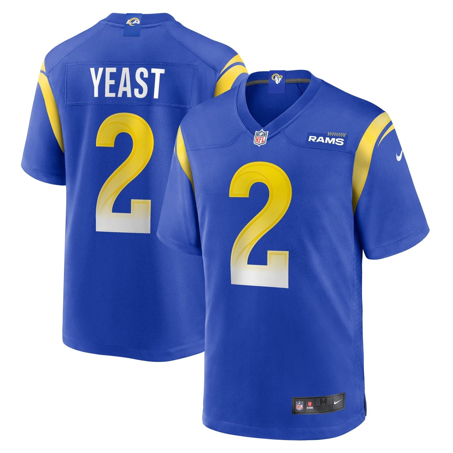 Men's Nike Russ Yeast Royal Los Angeles Rams Home Game Jersey