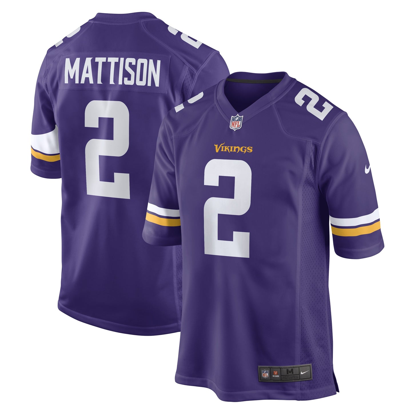 Alexander Mattison Minnesota Vikings Nike Game Player Jersey - Purple