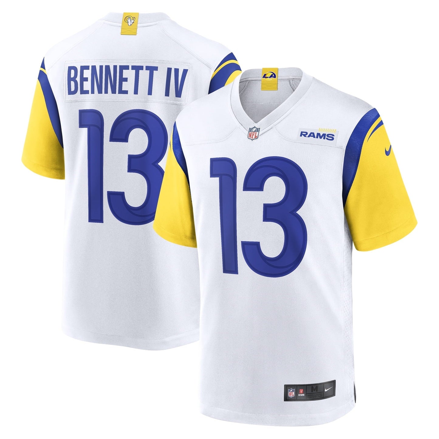 Men's Nike Stetson Bennett White Los Angeles Rams  Game Jersey