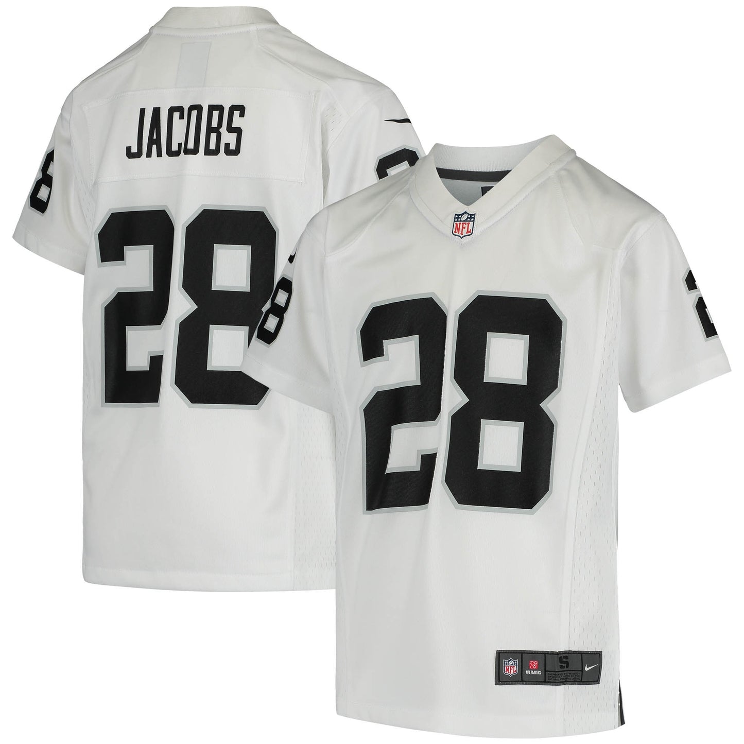 Josh Jacobs Las Vegas Raiders Nike Youth Game Jersey - White