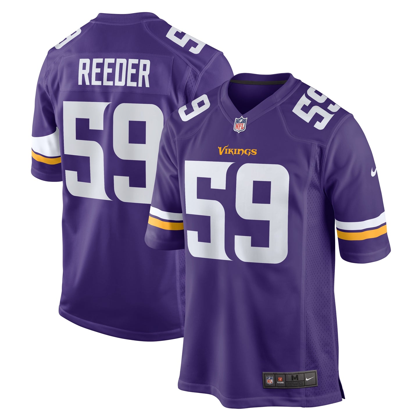 Troy Reeder Minnesota Vikings Nike Game Jersey - Purple