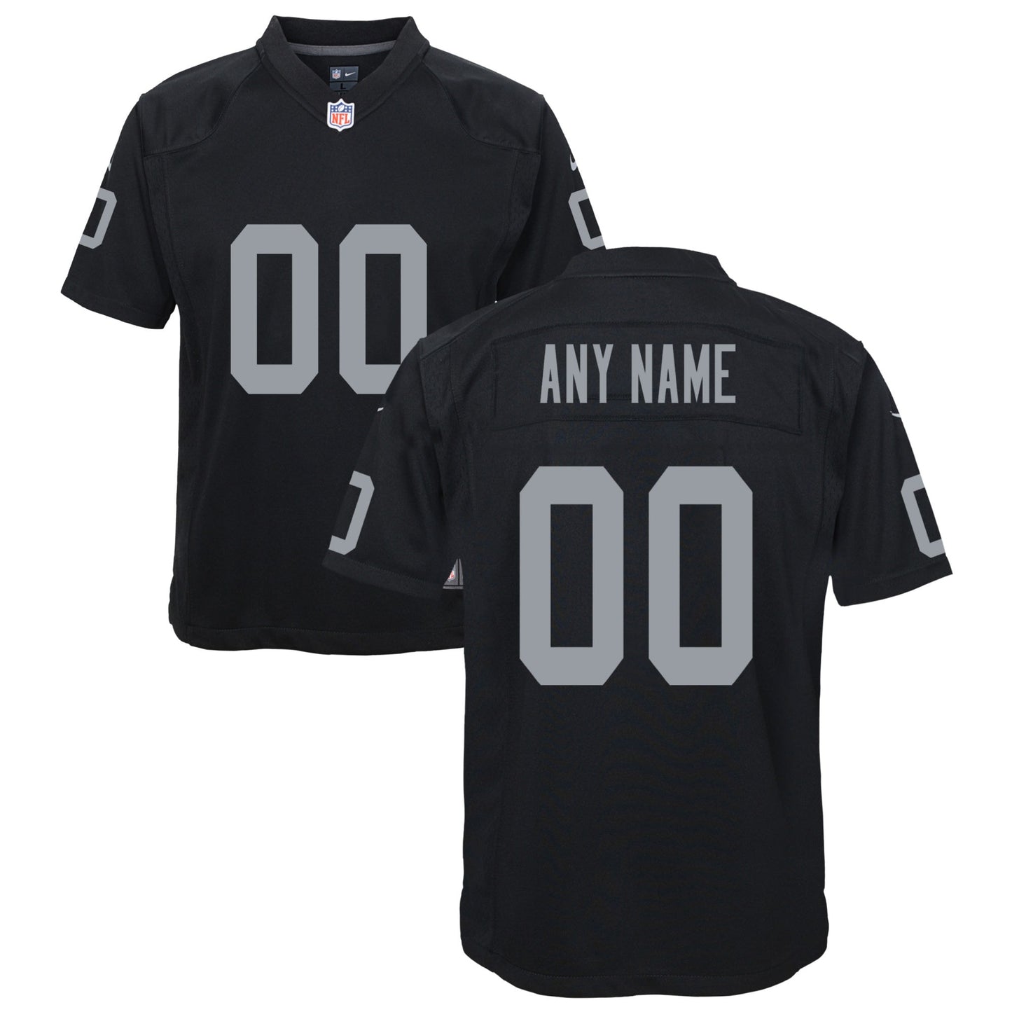 Nike Las Vegas Raiders Youth Custom Game Jersey - Black