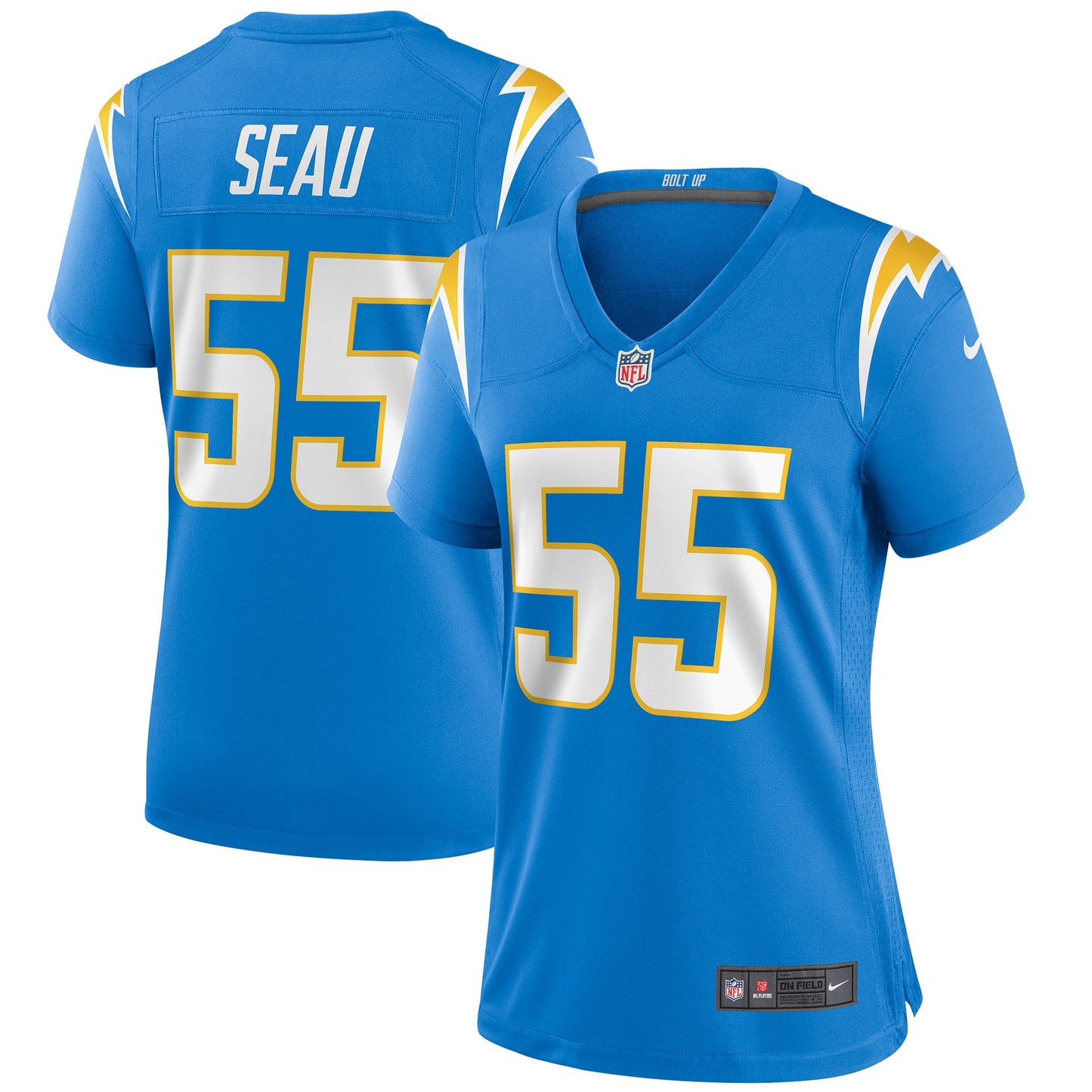 Junior Seau Los Angeles Chargers Nike Women's Game Retired Player Jersey - Powder Blue
