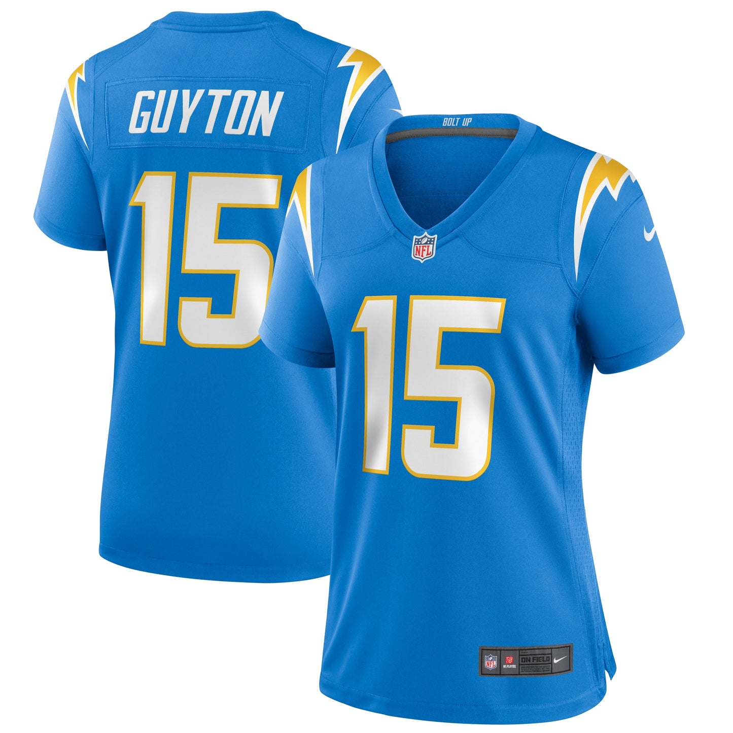 Jalen Guyton Los Angeles Chargers Nike Women's Player Game Jersey - Powder Blue